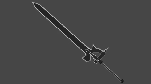 SAO 3D Sword 3D Model .c4d .max .obj .3ds .fbx .stl .blend 