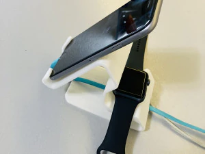 IPHONE AND APPLE WATCH CHARGING HOLDER - DOCKING 3D Print Model