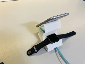 IPHONE AND APPLE WATCH CHARGING HOLDER - DOCKING 3D Print Model