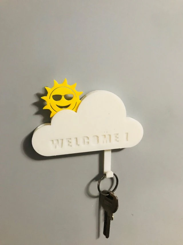 CLOUD KEY HOOK HOLDER 3D Print Model .c4d .max .obj .3ds .fbx .stl .blend 