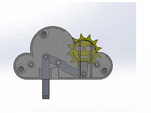 CLOUD KEY HOOK HOLDER 3D Print Model