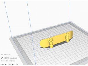 SKATE BOARD PRINT IN PLACE SIMPLE OR KEY RING Modelo de Impressão 3D