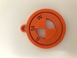 KEY RING FLEXIBLE ROTATIVE PRINT IN PLACE KEYCHAIN 3D Print Model
