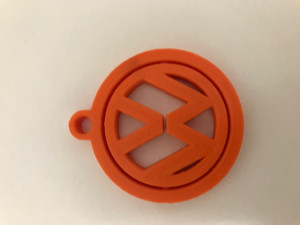 VW VOLKSVAGEN KEY RING FLEXIBLE ROTATIVE PRINT IN PLACE KEYCHAIN 3D Принт Модель