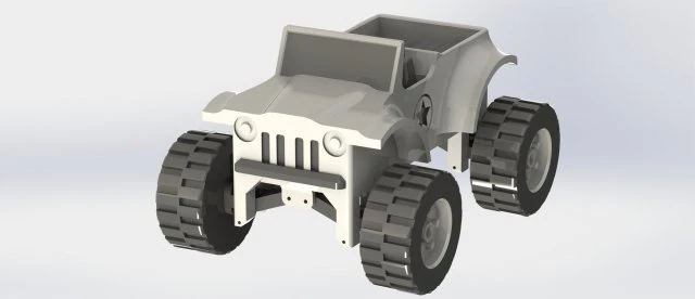 JEEP CAR TOY WITH INDIVIDUAL SUSPENSIONS 3D Print Model .c4d .max .obj .3ds .fbx .stl .blend