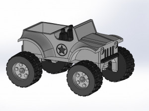 JEEP CAR TOY WITH INDIVIDUAL SUSPENSIONS 3D 프린트 모델