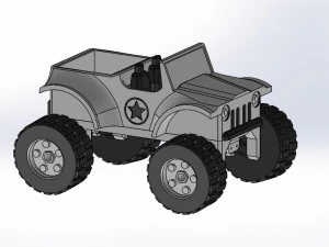 JEEP CAR TOY WITH INDIVIDUAL SUSPENSIONS 3D Print Model