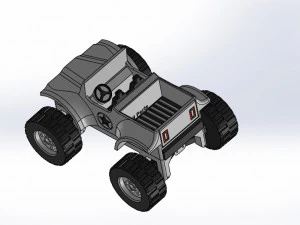 JEEP CAR TOY WITH INDIVIDUAL SUSPENSIONS 3D Print Model