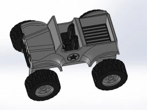 JEEP CAR TOY WITH INDIVIDUAL SUSPENSIONS 3D Print Model