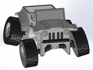JEEP CAR TOY WITH INDIVIDUAL SUSPENSIONS 3D Print Model