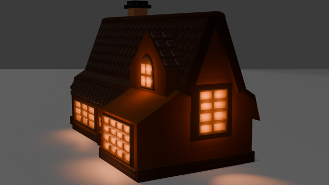 House 3D Model .c4d .max .obj .3ds .fbx .stl .blend 