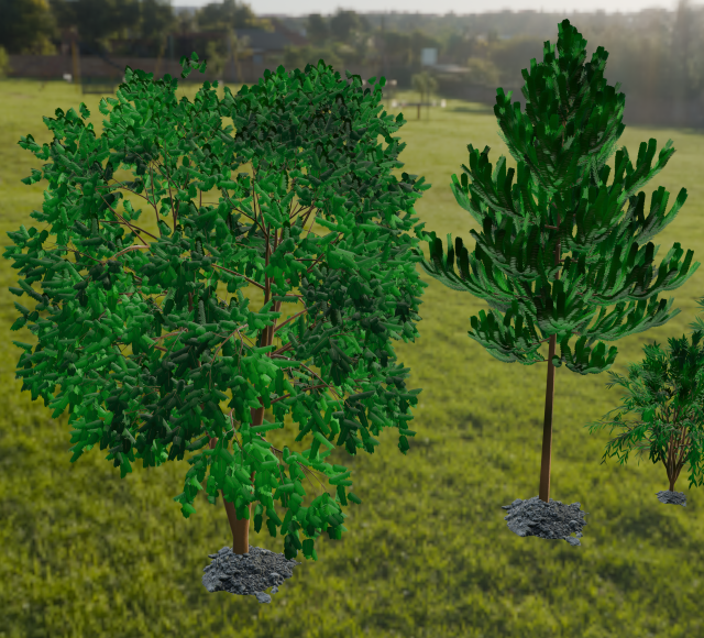 Trees 3D Model .c4d .max .obj .3ds .fbx .stl .blend 