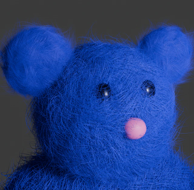 Fluffy bear 3D Model .c4d .max .obj .3ds .fbx .stl .blend 