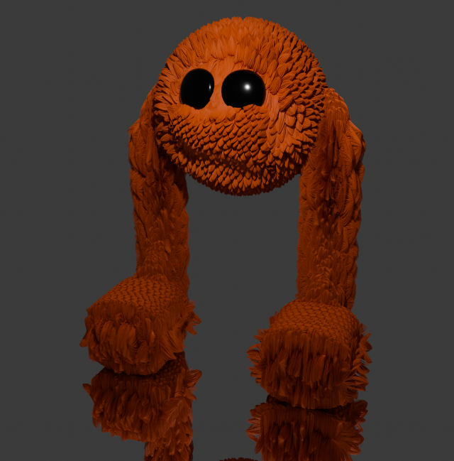 Fluffy bird Modelo 3D .c4d .max .obj .3ds .fbx .stl .blend 