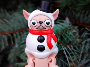 Bałwan Chihuahua &ndash; kolekcja świąteczna Model do druku 3D