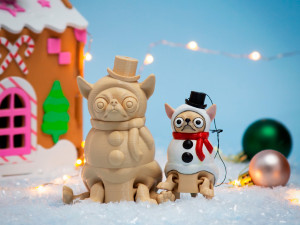 Chihuahua the Snowman - Christmas Collection 3D-Druckmodell