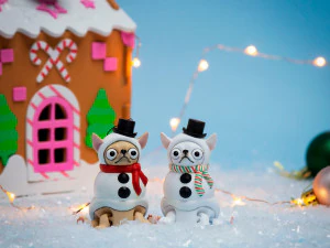 Chihuahua the Snowman - Christmas Collection 3D Print Model