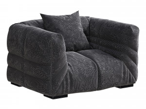 Modern Genuine Leather Sofa 3D Modell