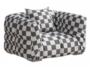 Modern Genuine Leather Sofa 3D Modell