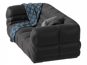Modern Genuine Leather Sofa Modèle 3D