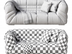 Modern Genuine Leather Sofa Modèle 3D