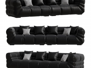 Modern Genuine Leather Sofa 3D 模型