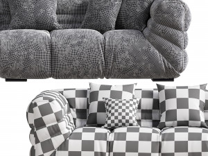 Modern Genuine Leather Sofa Modèle 3D