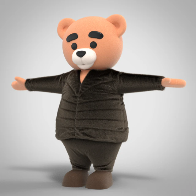 Teddy bear 3D Model .c4d .max .obj .3ds .fbx .stl .blend 
