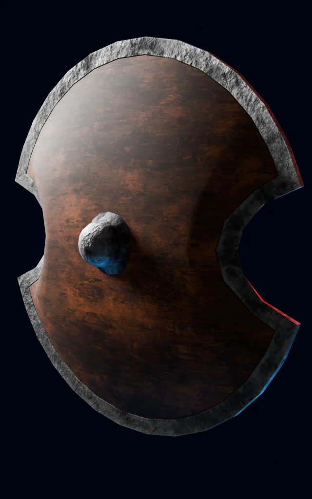 3D shield game-ready lowpoly 3D Model .c4d .max .obj .3ds .fbx .stl .blend 