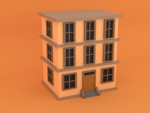 Stylized Low Poly Building 3Dモデル