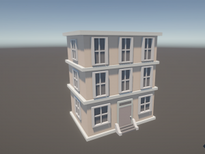 Stylized Low Poly Building Modelo 3D
