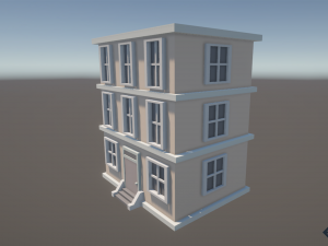 Stylized Low Poly Building Modelo 3D