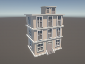Stylized Low Poly Building 3D Модель