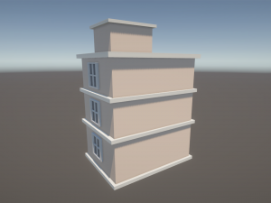 Stylized Low Poly Building 3D Модель