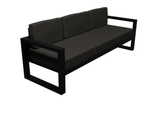 Sillon de Exterior Con base de metal 3D Model