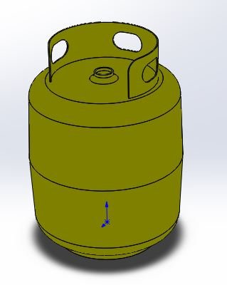 Gas cylinder Model 3D .c4d .max .obj .3ds .fbx .stl .blend 