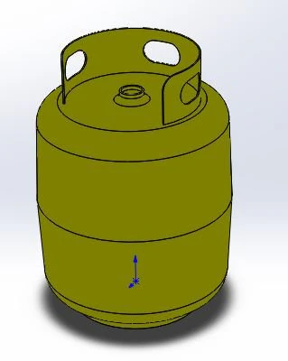 Gas cylinder 3D Model .c4d .max .obj .3ds .fbx .stl .blend