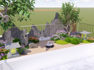 TERRACE GARDEN LANDSCAPE-JAPAN Modelo 3D
