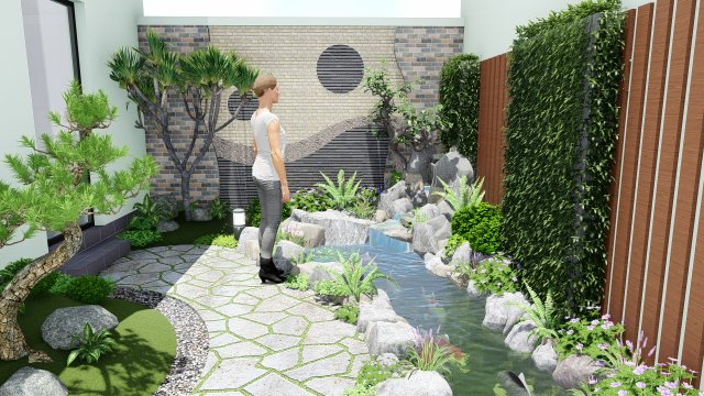 GARDEN LANDSCAPESTYLE 1 Modelo 3D .c4d .max .obj .3ds .fbx .stl .blend 