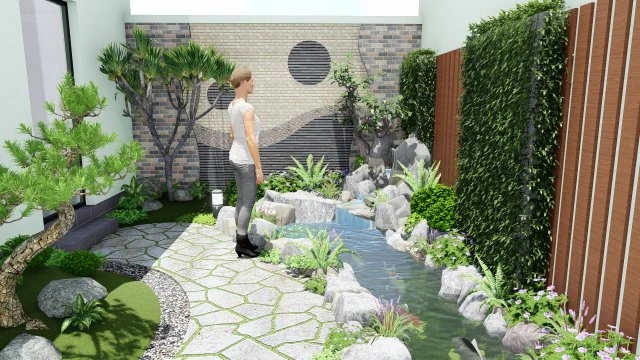 GARDEN LANDSCAPESTYLE 1 3D Model .c4d .max .obj .3ds .fbx .stl .blend 