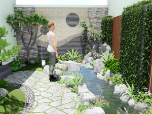 정원 조경 스타일 1 3D 모델