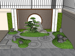 DRY GARDEN LANDSCAPE 3D-Modell