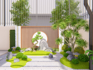 DRY GARDEN LANDSCAPE 3D Model