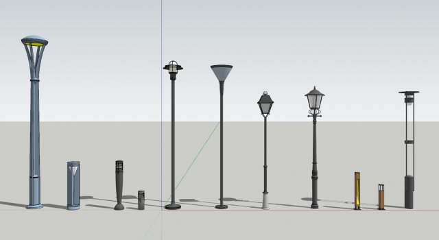 Landscape Lights 3D Модель .c4d .max .obj .3ds .fbx .stl .blend