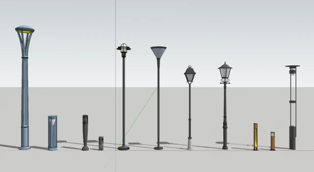 Landscape Lights 3D Model .c4d .max .obj .3ds .fbx .stl .blend 