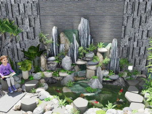 정원 조경 스타일 3 3D 모델