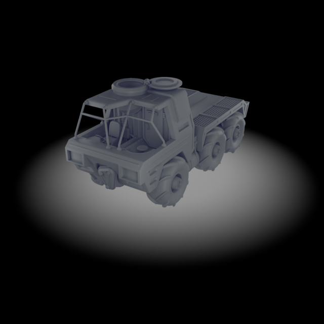 Wasteland Truck 3D Print Model .c4d .max .obj .3ds .fbx .stl .blend 