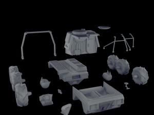 Wasteland Truck 3D Print Model