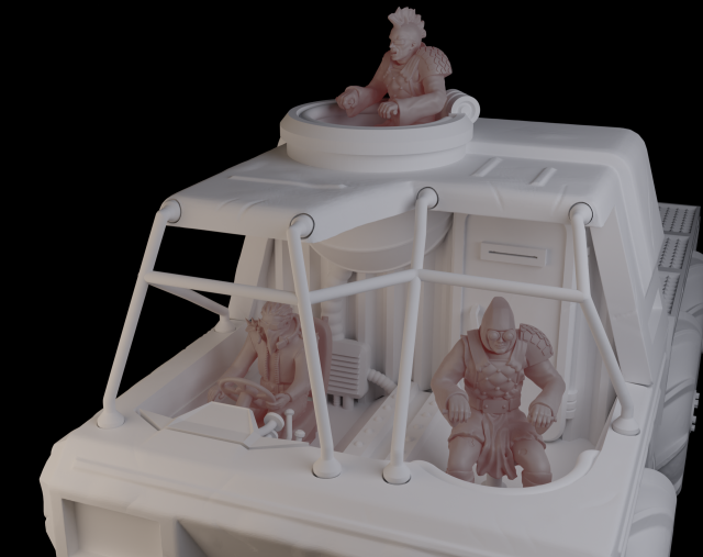 Wasteland Truck Crew 3D printmodel .c4d .max .obj .3ds .fbx .stl .blend