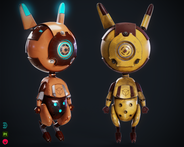 Robo Rabbit Modèle 3D .c4d .max .obj .3ds .fbx .stl .blend 